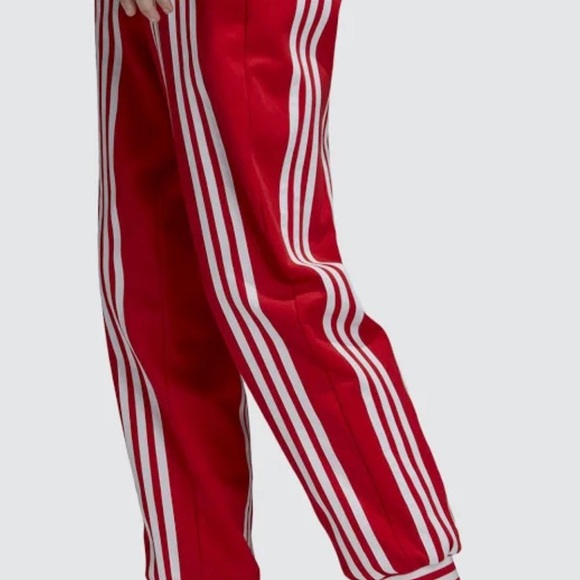 Adidas Women’s Ji Won Choi Track Pants Red and White Striped Joggers - Picture 3 of 12